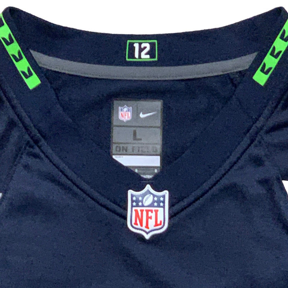 Seattle Seahawks Jersey Russell Wilson #3 Nike Authentic NFL On Field Men Large - Picture 5 of 9